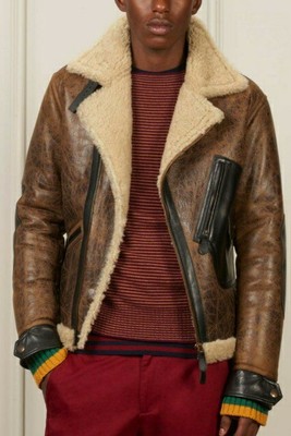 TOMMY HILFIGER SHEARLING Leather Jacket 