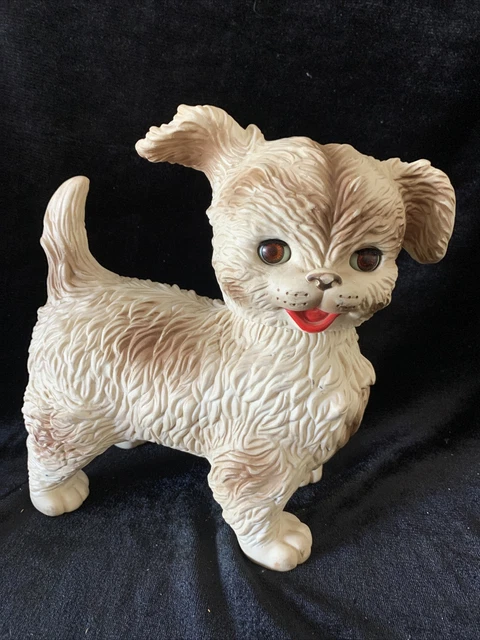 Vtg 1960 Edward Mobley Arrow Rubber Squeaking and Blinking Dog 1960’s EX!