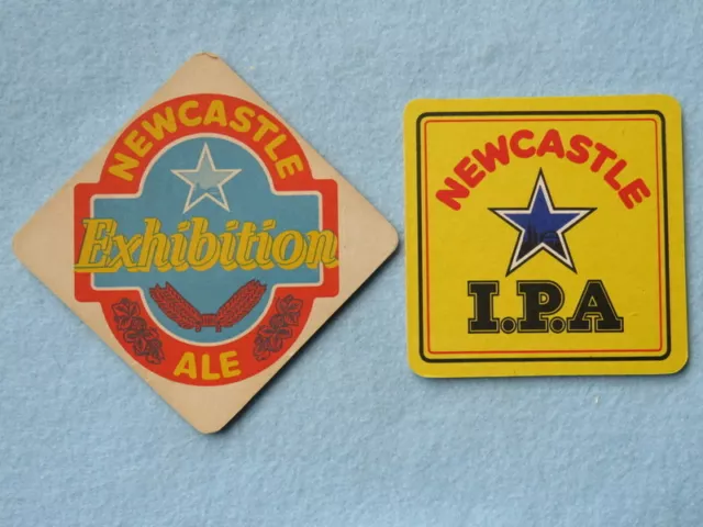 Vintage Beer Coaster Bar Mat ~*~ NEWCASTLE Exhibition IPA ~ Edinburgh, Scotland