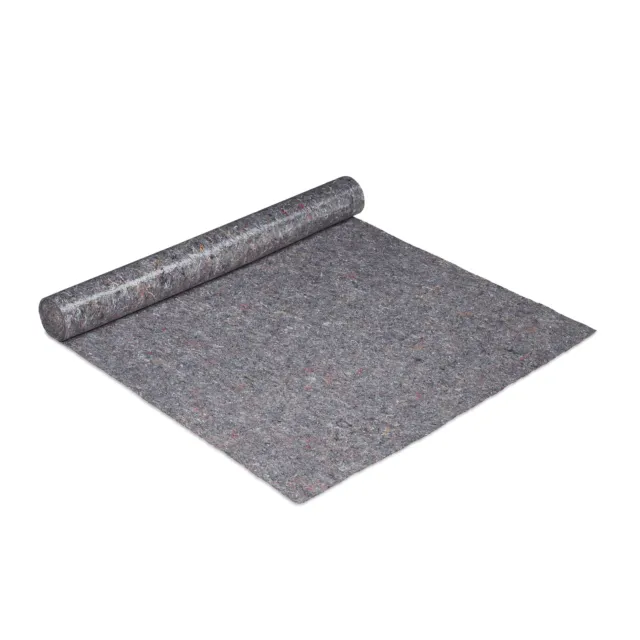 Relaxdays tessuto di copertura rullo antiscivolo idrorepellente 2x10 m grigio 80% tessuto non tessuto NUOVO