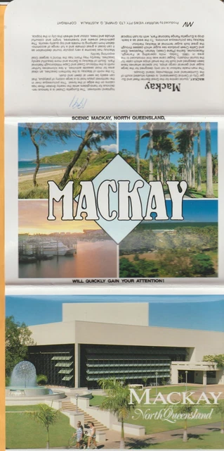 Mackay Qld 20 Scenes Murray Views Foldout Postcard