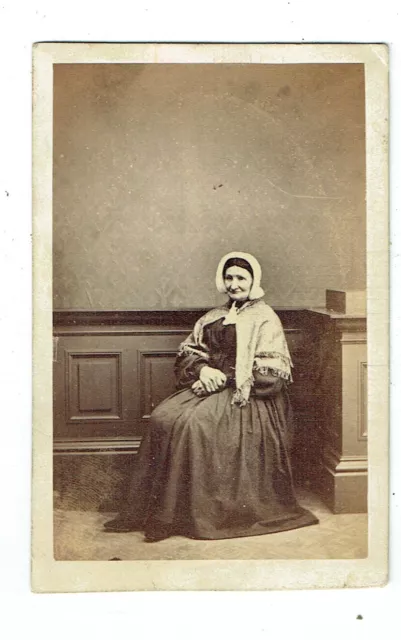 Victorian cdv photo elderly lady seated Ulverston  photographer