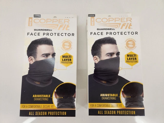Copper Fit Guardwell Face Protector Mask - One Size - Charcoal