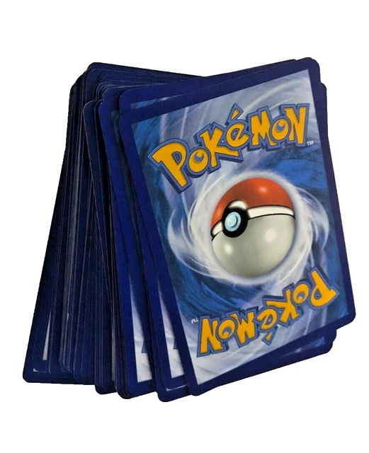 100 Assorted Pokemon Cards - 5 Rare Holographic Cards, 95 Commons