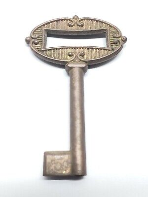 Ornamental Antique Skeleton key, brass, decorative, ornate steampunk, locksmith