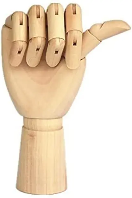 Maniquí articulado de dibujo artista de madera con dedos flexibles de madera 1
