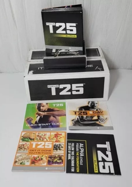 Focus T25 Get It Done Shaun T Alpha Beta Workout Core Speed Beachbody 10 DVD Set