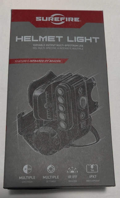 Genuine SUREFIRE Helmet Light model HL1-A-TN WHITE / BLUE / IFF & IR Beacon Genuine SUREFIRE Helmet Light model HL1-A-TN WHITE / BLUE / IFF & IR Beacon