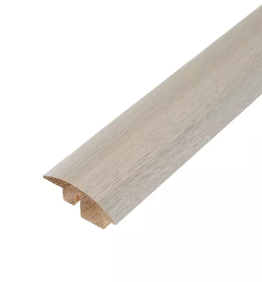 Light Grey Solid Oak Carpet Wood Floor Semi Ramp Trims Door Threshold Bar Strip