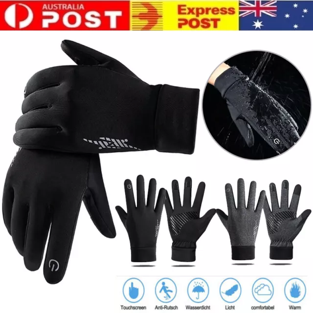 Men Winter Warm Gloves Outdoor Thermal Cycling Ski Gloves Waterproof Touchscreen