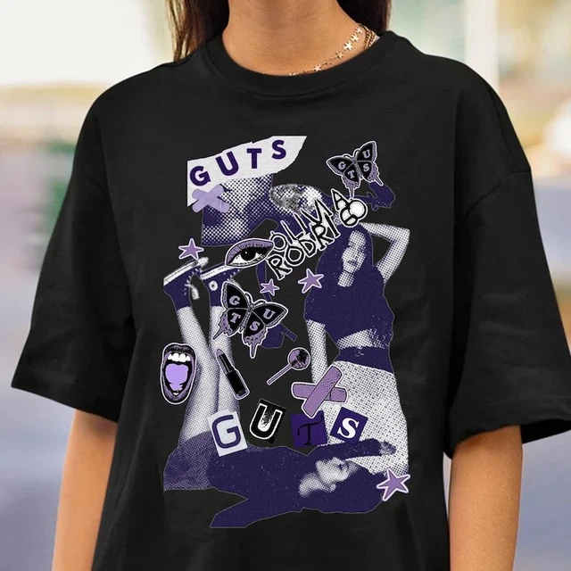 OLIVIA RODRIGO GUTS album Olivia Tour 2024 TShirt Black Gift Fans
