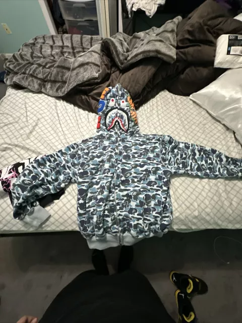 Bape ABC camo Hoodie Blue XXL (XL US)