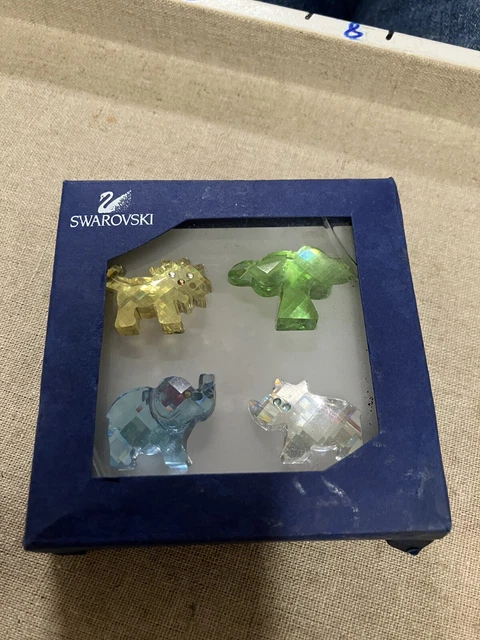 Swarovski Crystal Mini Figurine Lion Elephant Rhino Tree zoo MIB Rare Swan Lot Swarovski Crystal Mini Figurine Lion Elephant Rhino Tree zoo MIB Rare Swan Lot