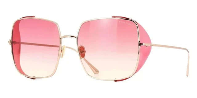 NEW AUTHENTIC TOM Ford Toby FT0901-28F-60 Square Sunglasses  display picture 3