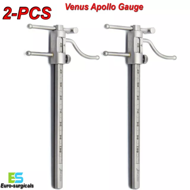 Dental Venus Apollo Gauge Measurements  100 mm Pin Adjusting Screw Instruments