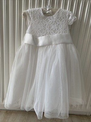 RJR John Rocha baby girl christening flower girl ivory dress one year 1y