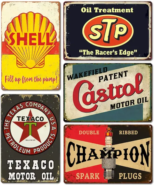 Vintage Metal Tin Signs Retro Garage Signs for Men Wall Decorations Old Car Shop