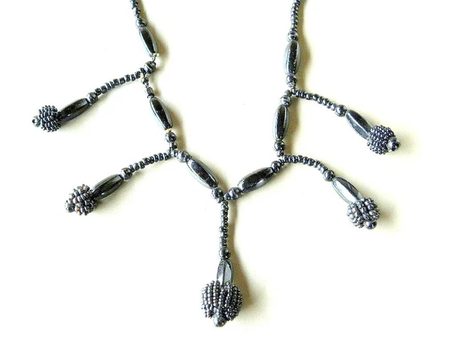 Collier Vintage En Jais Années 30 - Très Bon état - Bijou Noir Rétro