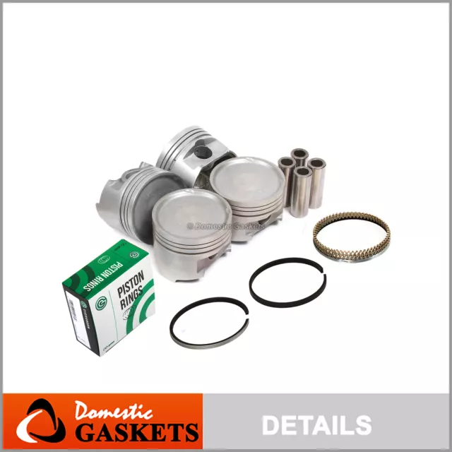 Pistons and Rings fit Dodge Mitsubishi Eagle 2.4L SOHC 4G64