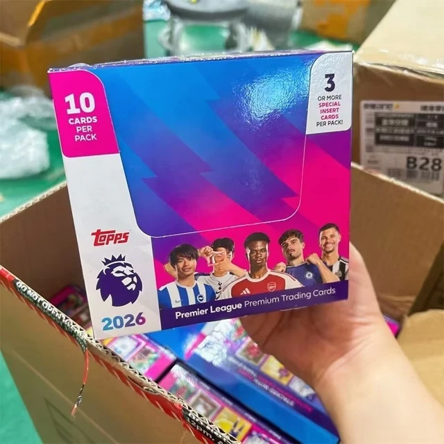 Topps Premier League 2026 Debut Full Box – 28 Packs, 280 Cards + Inserts – Factory Sealed