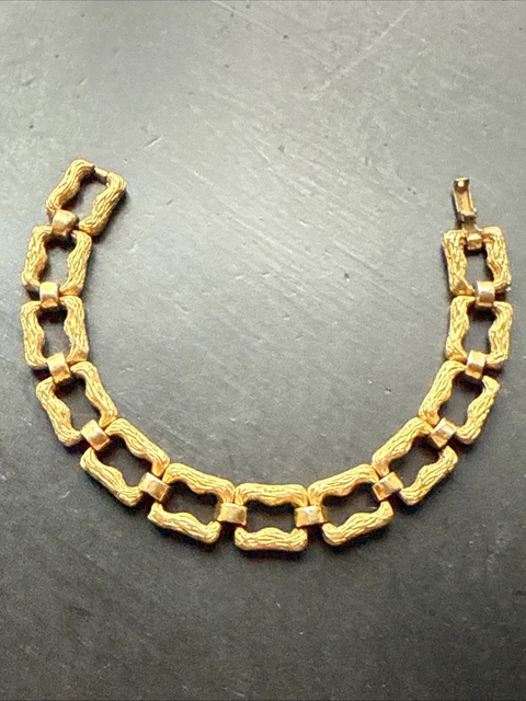 Bracelet Ancien Gourmette – Chaîne Tank Maille, Plaqué Or 18k (750) – Style Jonc Simple