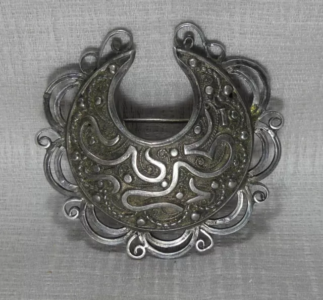 Broche Argent Motif Oriental – Bijou Vintage Femme