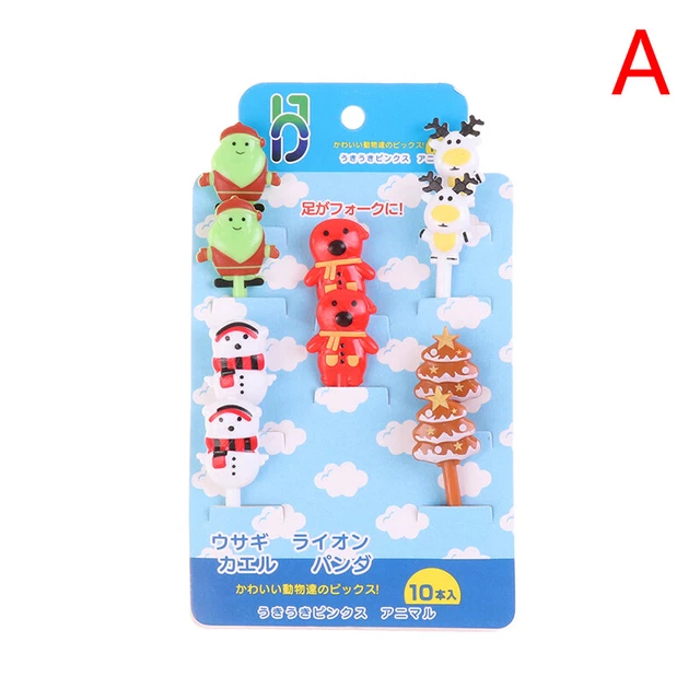 8/10/24PCS Mini Fruit Forks For Children Toothpick Lunch Party Pick Dessert F Bw
