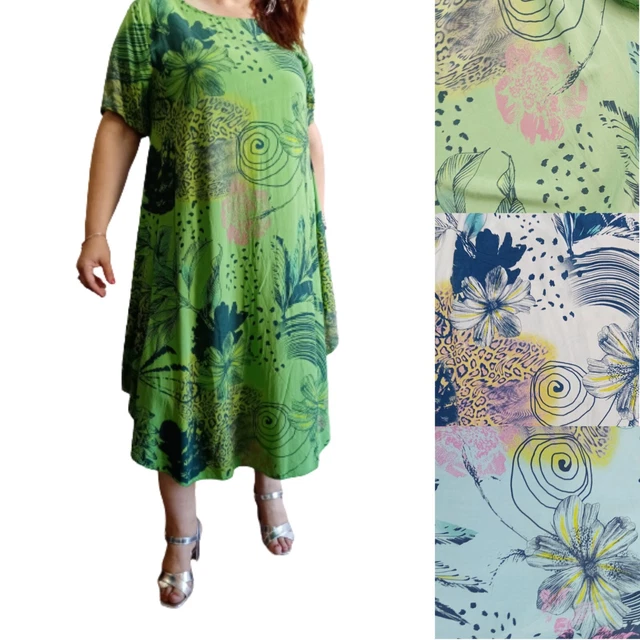 Vestito donna estivo prendisole COPRICOSTUME  AMPIO abito donna 100% cotone