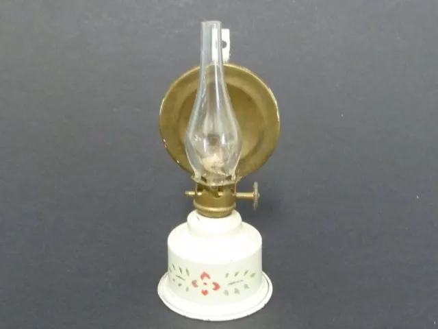 Puppenstube Petroleumlampe Blech Miniatur uralt für Puppe um 1910, original, Top