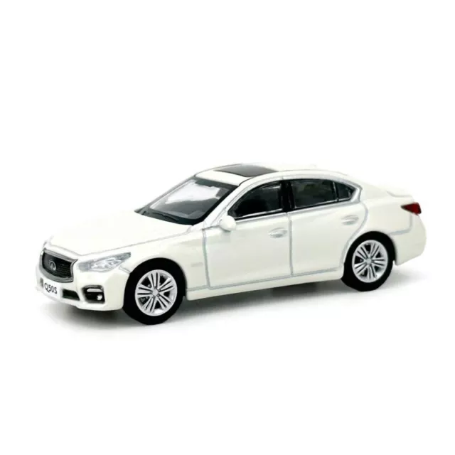 Giocattolo pressofuso bianco Paudi Infiniti Q50S scala 1/64 auto modello