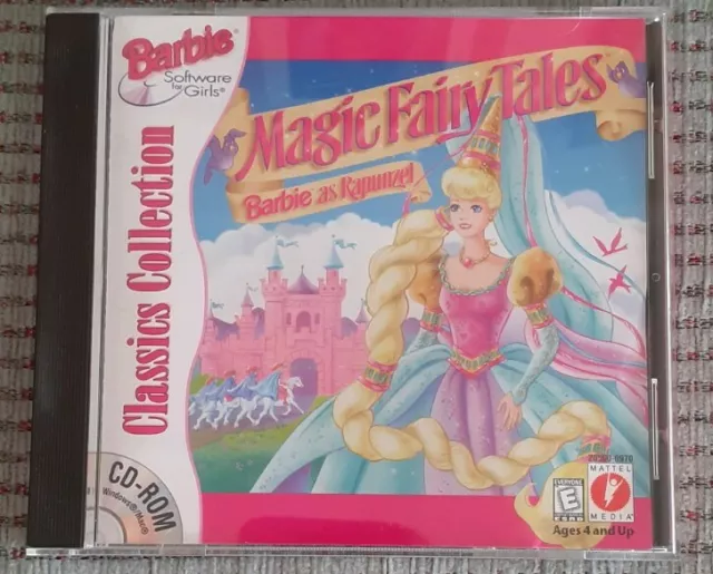 Barbie as Rapunzel Magic Fairy Tales  PC CD ROM  Mattel Media Jewel Case