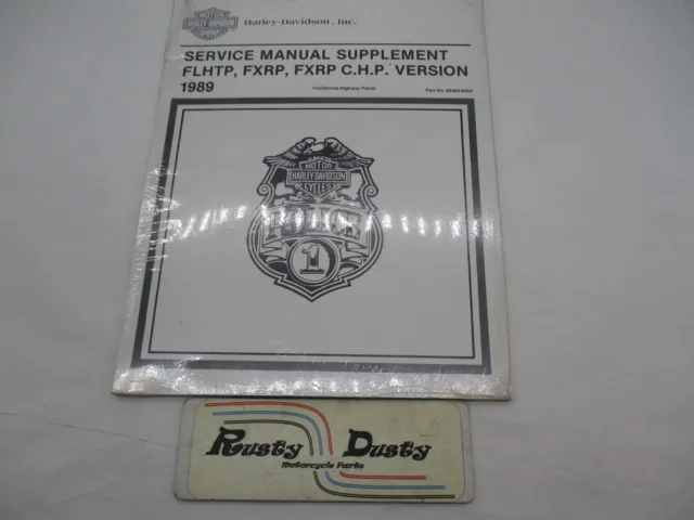 Harley Davidson 1989 FLHTP, FXRP/ C.H.P Service Manual Supplement 99483-89SP