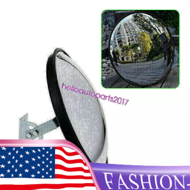 12" Traffic Convex Mirror Driveway Road Street Corners Garages Outdoor Safety US