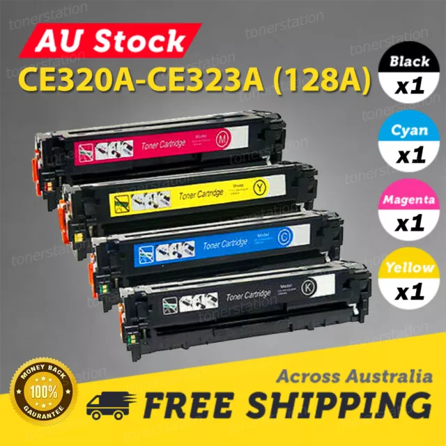 4x Toner for HP CE320A-CE323A Laserjet CM1415,CP1525nw,CM1415fnw,CM1525 128A