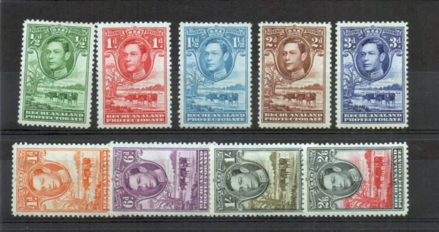 Bechuanaland 1938 Gvi Values To 2/6 ( 9 ) Sg118-26 Mh Cat £38