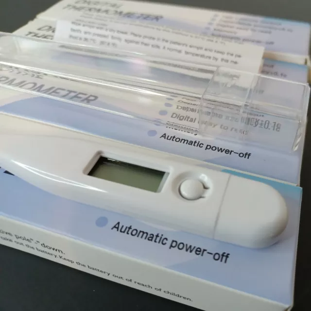 Paquete de 4 termómetros digitales para adultos + niños, cuerpo médico oral/rectal/axilas 2