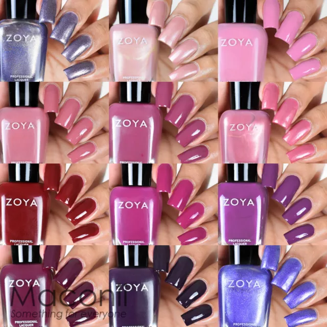 Zoya - Element Collection - Fall Creme Shimmer Glitter Nail Polish Pink Purple