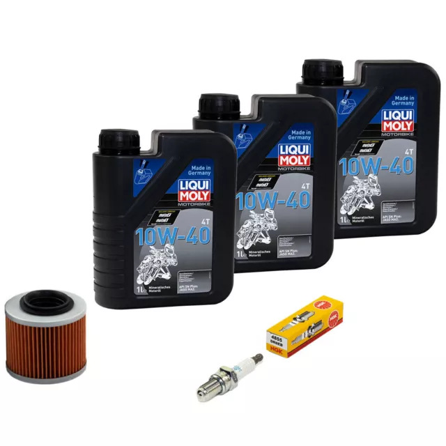 Inspección Kit para Aprilia Pegaso 650 Ej. Garda 01-04 Aceite 3L Filtro de Bujía