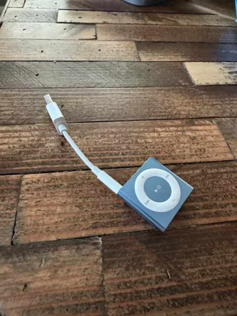 Apple iPod Shuffle 2GB Blue 4th Gen With Charger Bundle