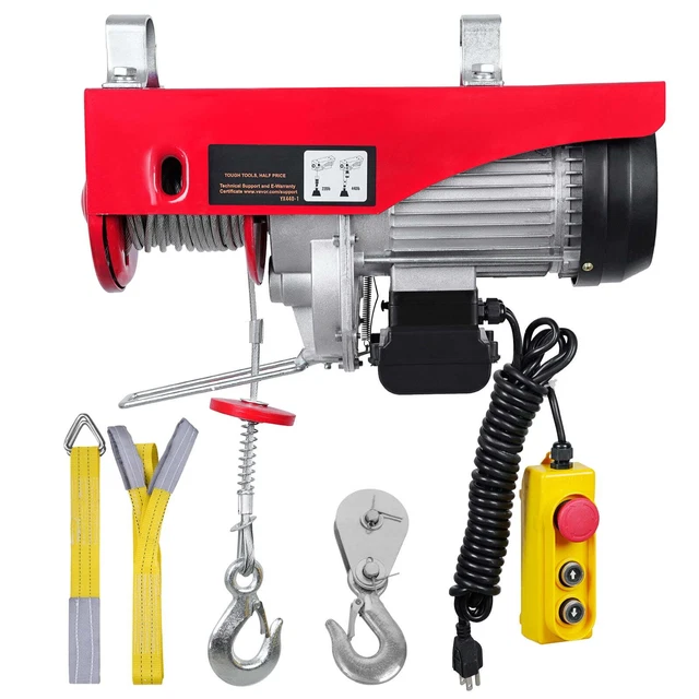BENTISM Lift Electric Hoist 440lbs Electric Winch with 14ft Wired Remote Control
