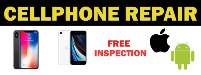 3ft x 8ft Cellphone Repair 13 oz Vinyl Banner- Free Shipping- New-On Sale!