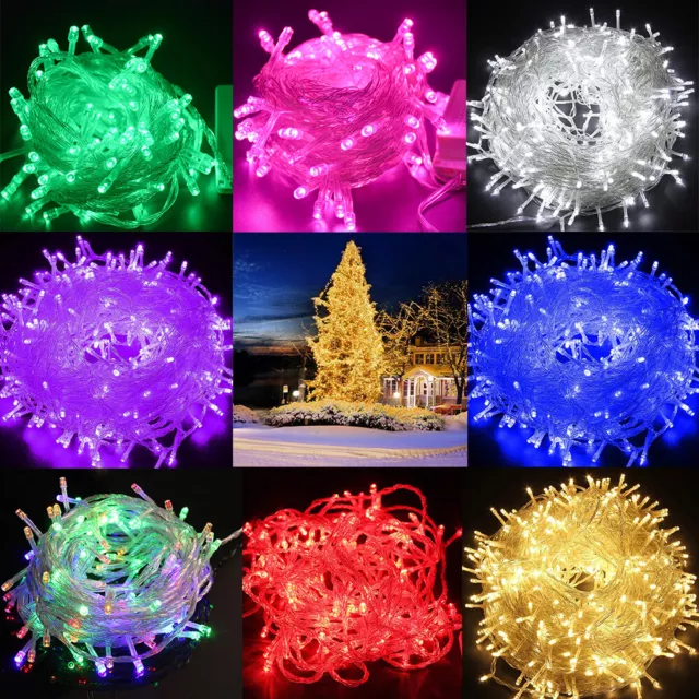 Fairy String Lights 500 LED Christmas Tree Wedding Xmas Party Decor Outdoor USA