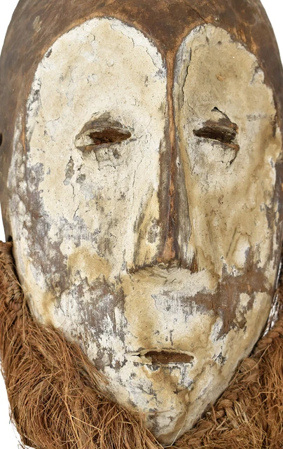 Lega Mask Bwami Society Raffia Congo African Art 2