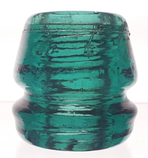 CD 187 Aqua PAT'D 1886 BROWN'S PONY Antique Glass Telegraph Insulator G2