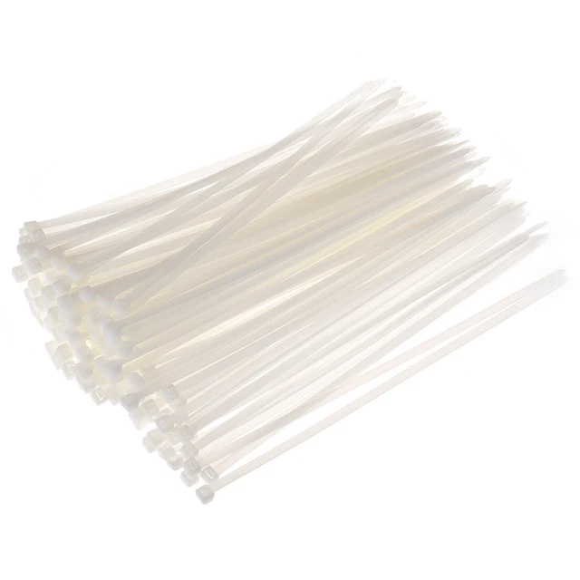 150 pezzi fascette di ricambio 20 pollici x 0,16 pollici in nylon autofissanti bianco