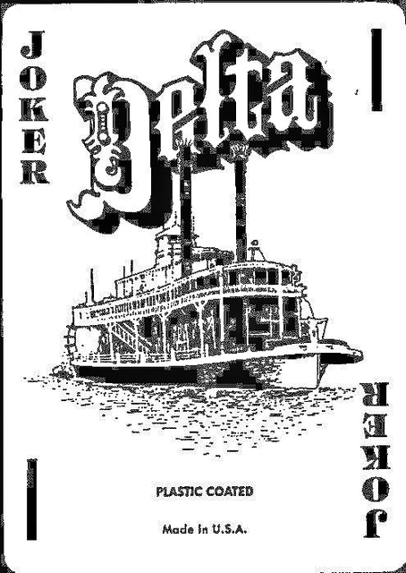 Joker Delta Steamboat Swap Playing Card. Wide.
