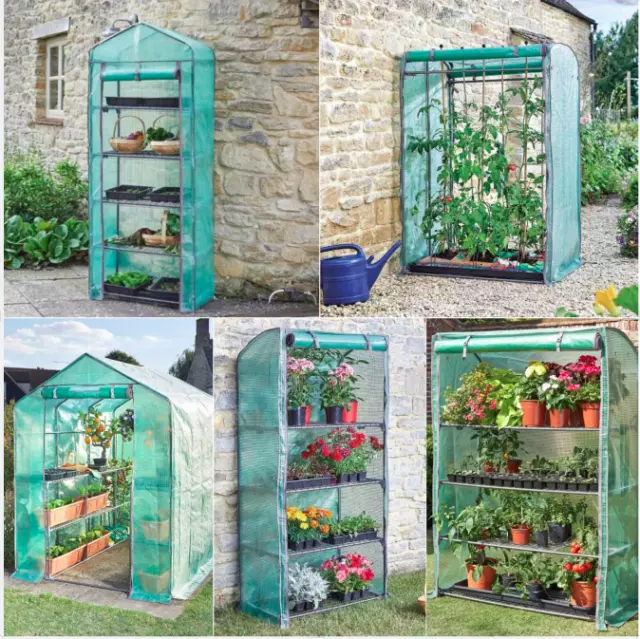 Walk In Garden Greenhouse Large With Shelves Heavy Duty Grow House 3 4 Tier