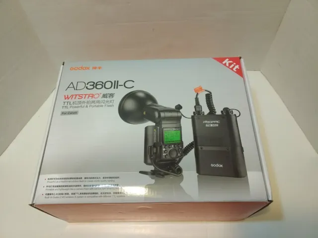 Godox AD360II-C Witstro Portable & Powerful TTL Flash Kit for Canon - CG
