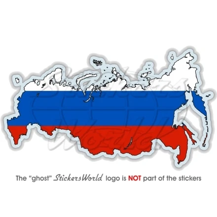 RUSSIA FEDERAZIONE RUSSA Mappa-Bandiera Adsivo per Auto, Decalcomania