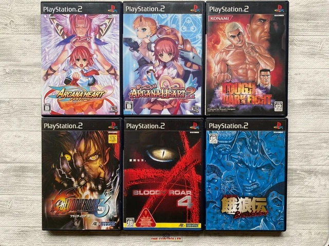 SONY PS2 Arcana Heart 1 2 & Bloody Roar 3 4 & Tough Dark Fight & Garouden set